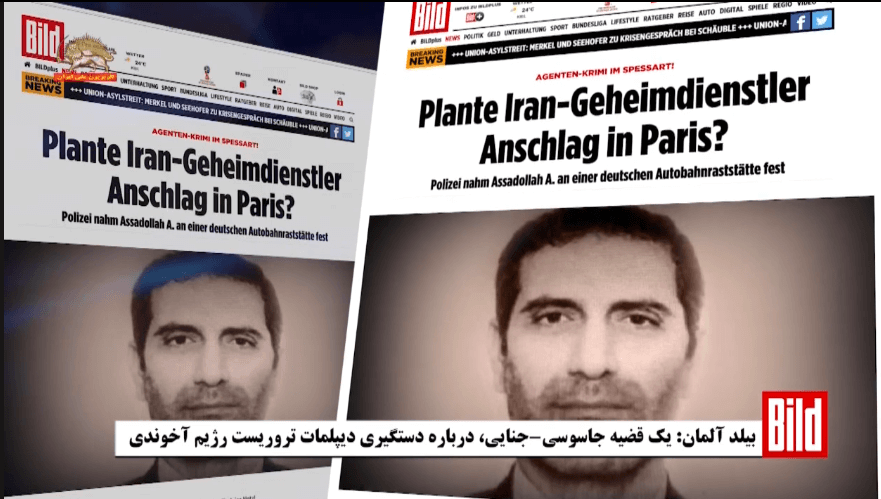روزنامه بیلد آلمان: زوج دستگیرشده اعتراف‌کردند ماموریت این سوءقصد توسط اسدالله اسدی به هر دوی آنها ابلاغ شده‌بود و ماده انفجاری را درلوگزامبورگ از خود او تحویل گرفته‌اند