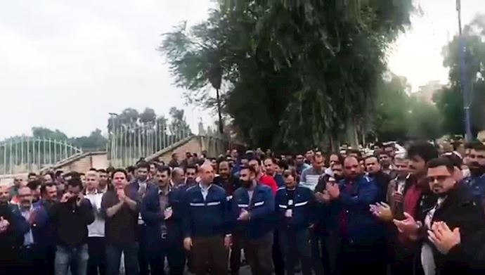تظاهرات کارگران فولاد اهواز ۳ آذر۹۷، درود مریم رجوی به کارگران شریف