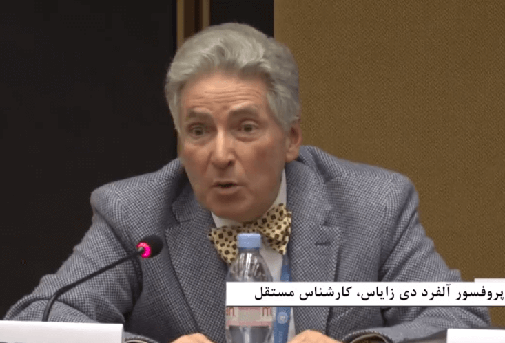 پروفسور آلفرد دی زایاس، کارشناس مستقل