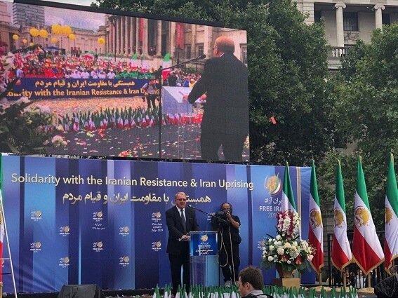 تظاهرات ایرانیان در لندن، همبستگی با مقاومت و قیام مردم ایران