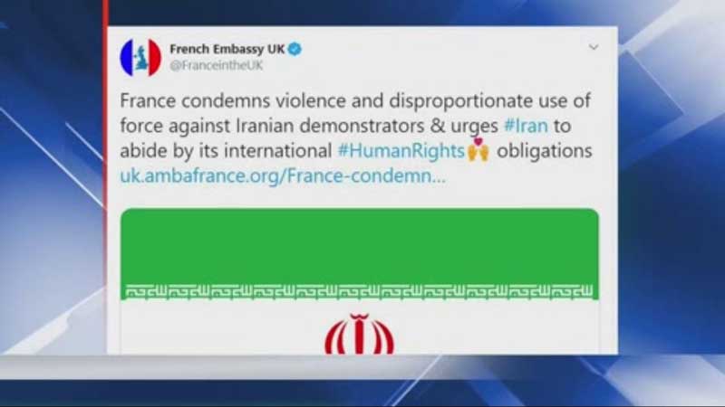 فرانسه حکومت آخوندی را محکوم می کند