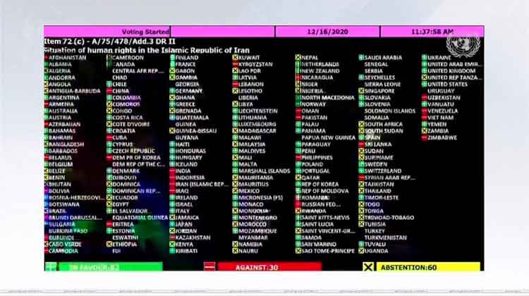 محکومیت رژیم ایران بخاطر نقض حقوق بشر درمجمع عمومی سازمان ملل متحد، ۶۷مین محکومیت فاشیسم مذهبی درارگانهای مختلف عالیترین مرجع جهانی
