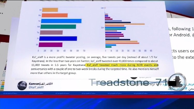 کارگردانی لجن‌پراکنی علیه مریم رجوی، درسپاه پاسداران و وزارت منفور اطلاعات خامنه ای، قسمت سوم گزارش شرکت امنیت سایبری تردستون۷۱