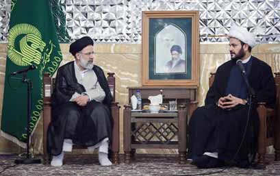 ابراهیم رئیسی و اکرم الکعبی سرکرده گروه تروریستی النجباء عراق